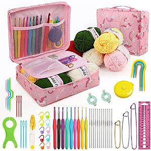 59-pc iKumar Beginners' Crochet Starter Kit $12.49