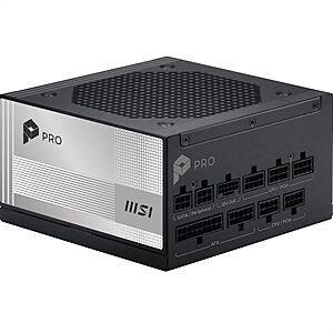 MSI PRO 850W A850PL PCIE5 80+ Platinum Fully Modular Gaming Power Supply $100 & More + Free S&H