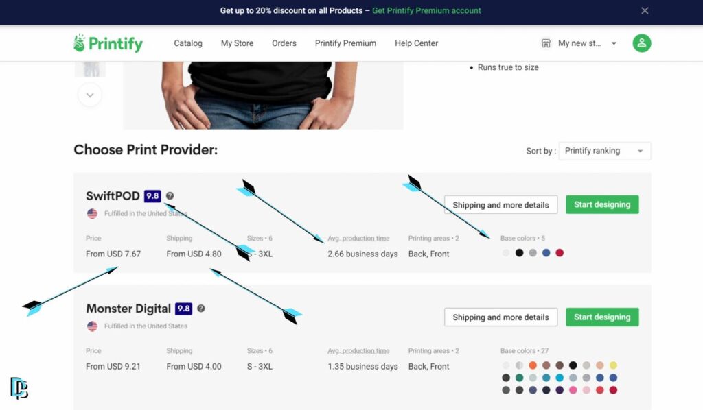Printify Product Providers Preview Tutorial printify providers visual
