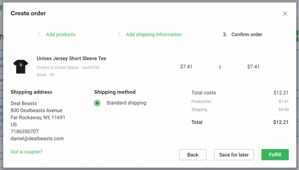 Automated Order Information Fulfillment Preview Tutorial printify order visual